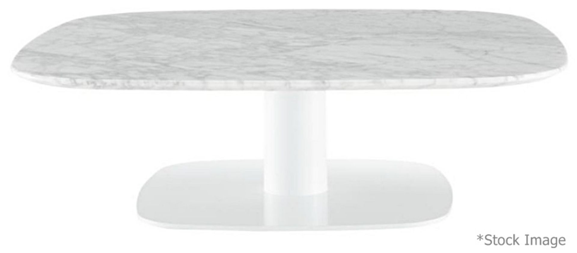 1 x LIGNE ROSET 'Alster' Designer Low Square Carrara Marble Coffee Table In White - RRP £1,768 - Image 2 of 11