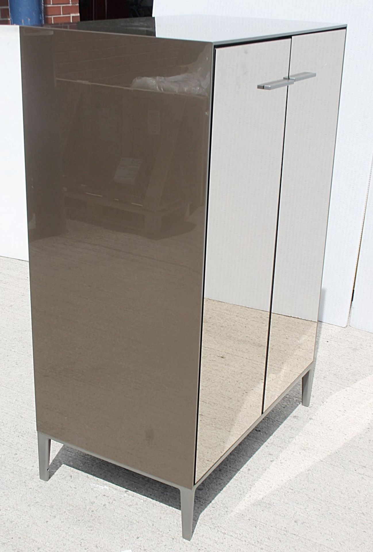 1 x B&B ITALIA 'Eucalipto' Designer 2-Door Illuminated Storage Unit With Bronzed Mirror Fronted - Image 2 of 7