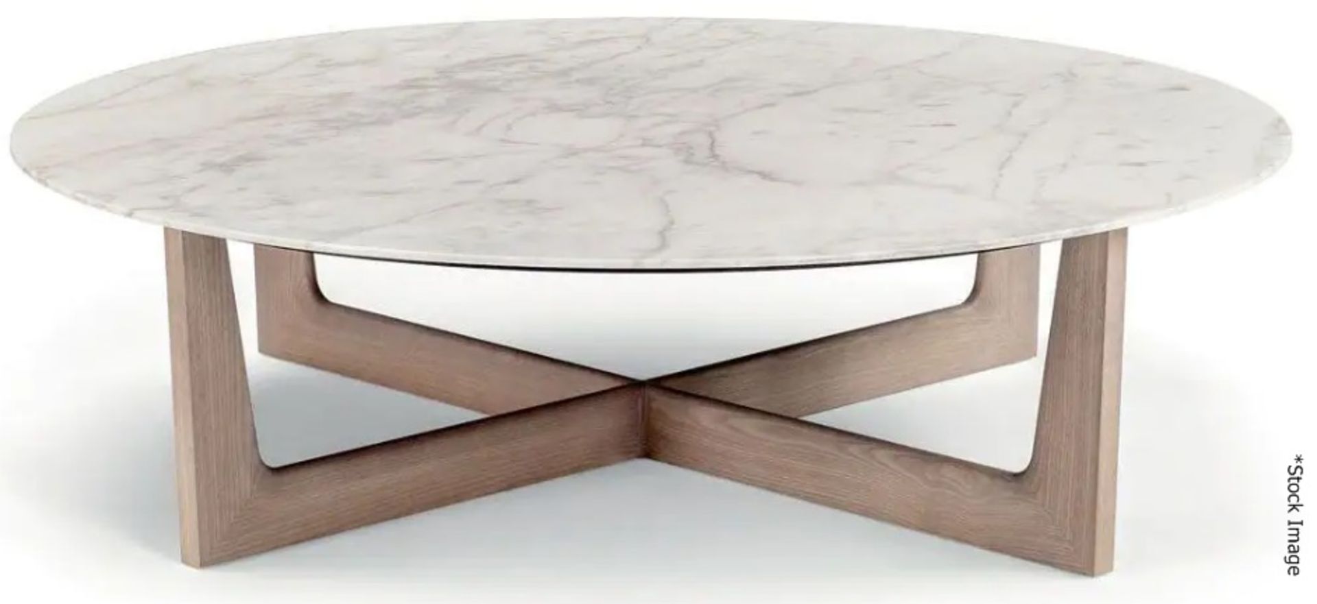 1 x POLTRONA FRAU 'Ilary' Italian Designer Ø110 Marble Coffee Table - Original RRP £2,459 - Ref: