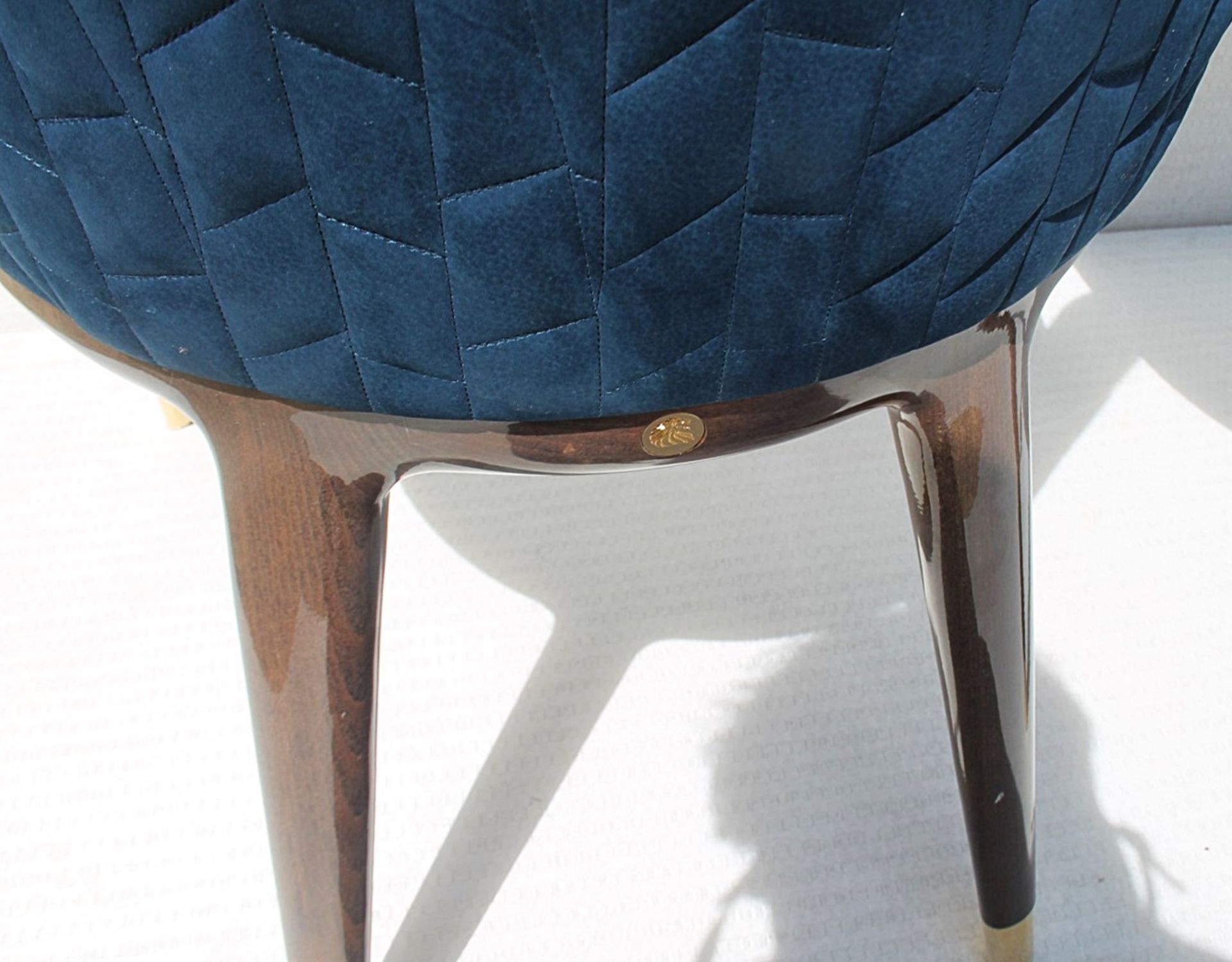 6 x GIORGIO COLLECTION 'Charisma' Luxury Dining Side Chairs In Blue - Total Original Price £15,330 - Image 7 of 17