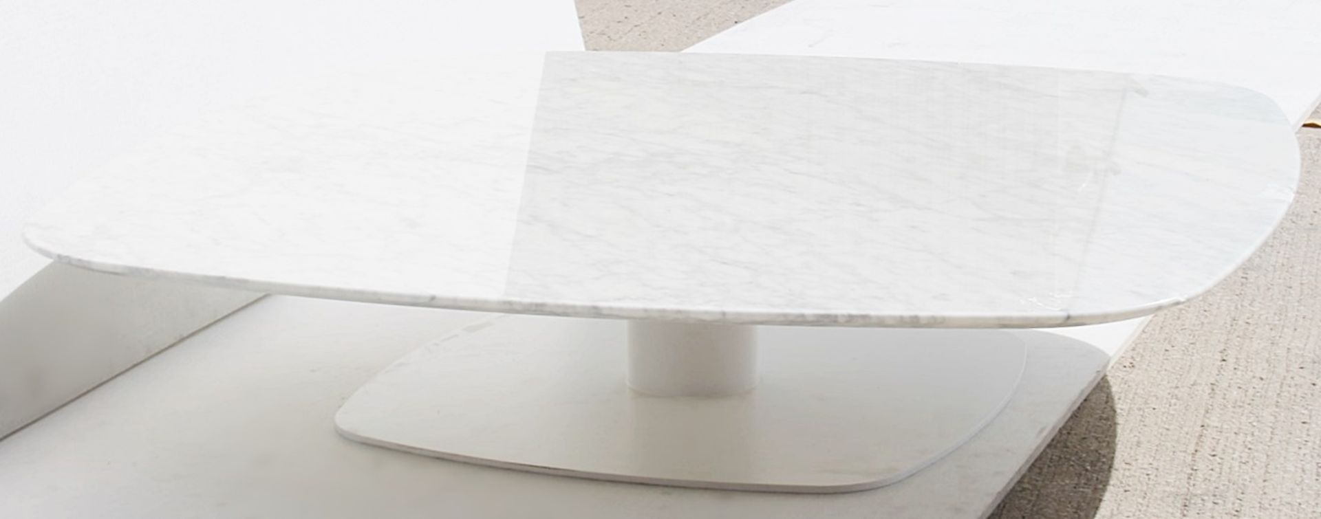 1 x LIGNE ROSET 'Alster' Designer Low Square Carrara Marble Coffee Table In White - RRP £1,768 - Image 10 of 11