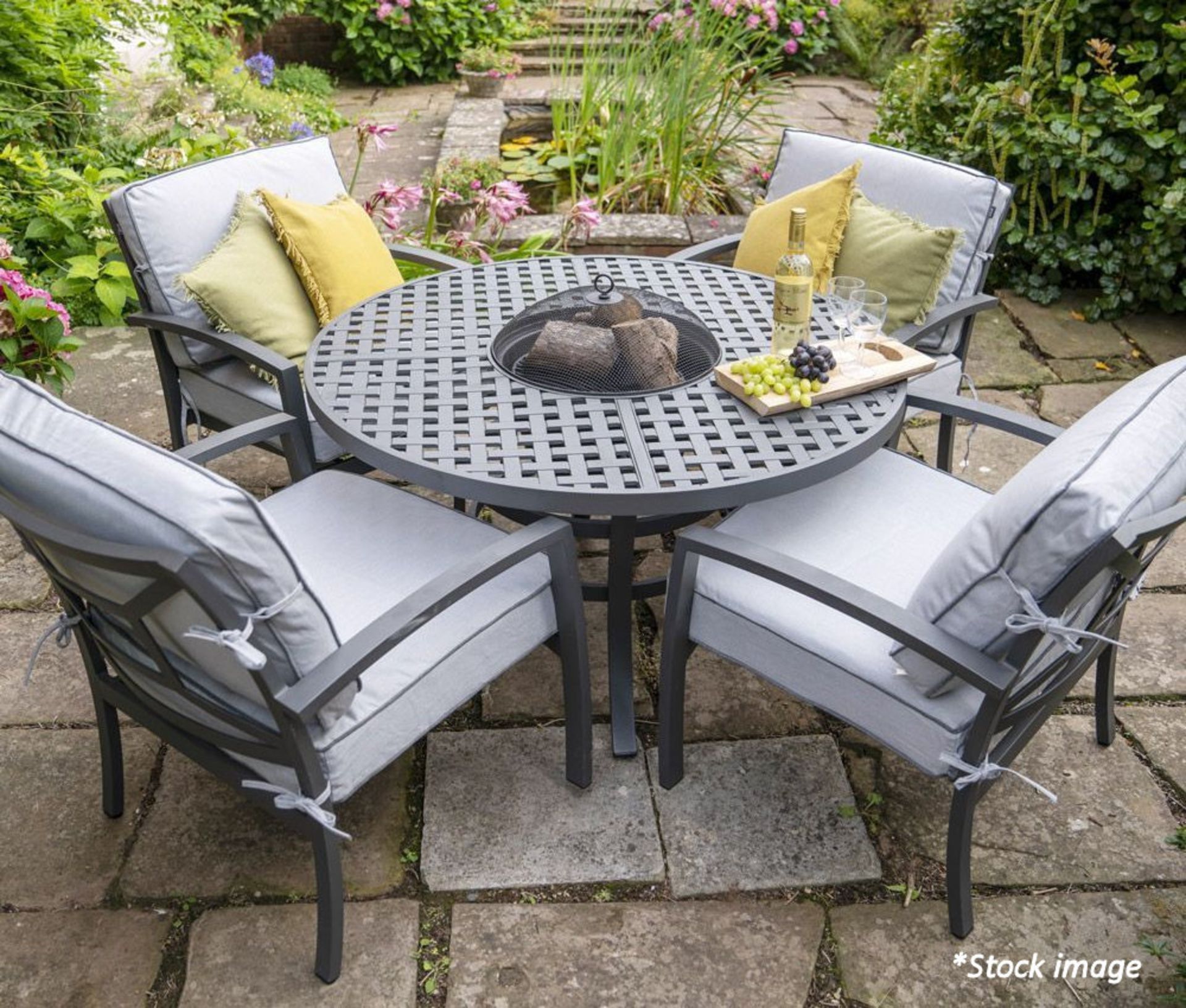 1 x Hartman Rosario Fire Pit Garden Set With 3-in-1 Firepit, Grill & Ice Bucket - RRP £1,799.99 - Image 2 of 12