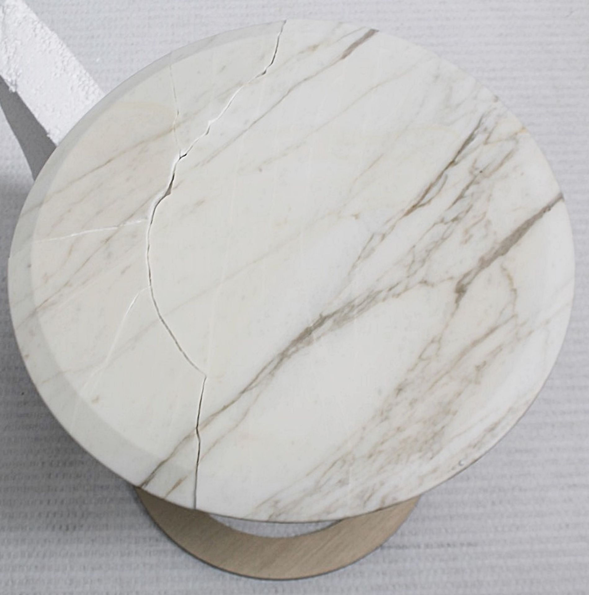 1 x POLTRONA FRAU 'JOK' Marble-Topped Round Luxury Designer Side Table - Original Price £1,285 - Image 4 of 8