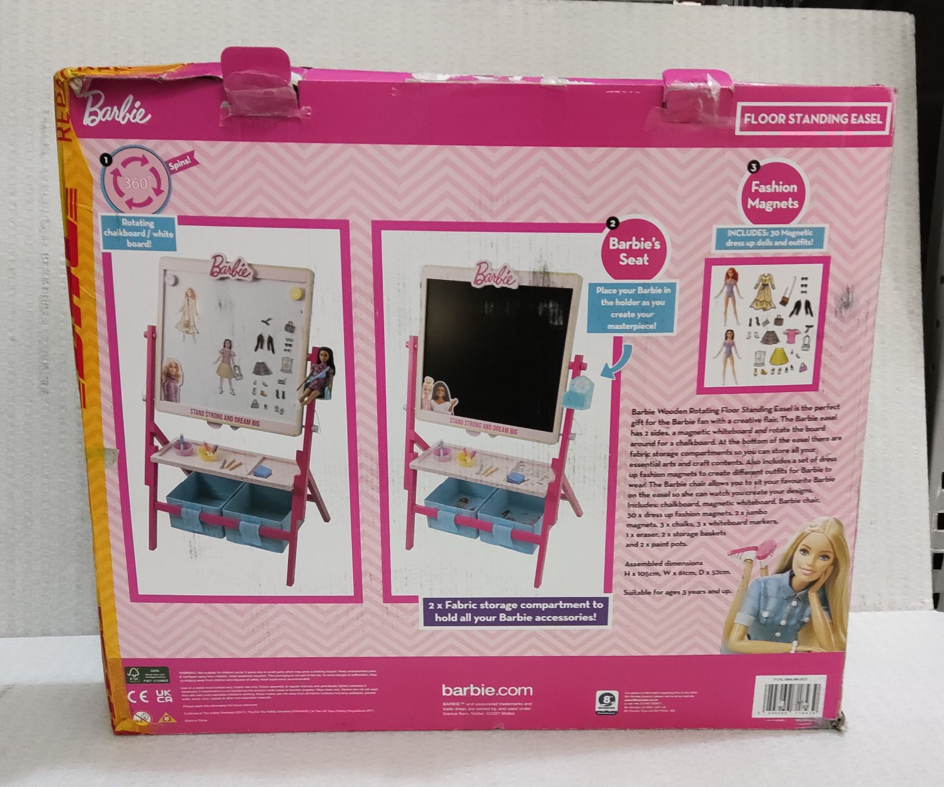 1 X Barbie 2 in 1 Floor Standing Easel - New/Boxed - Image 3 of 4