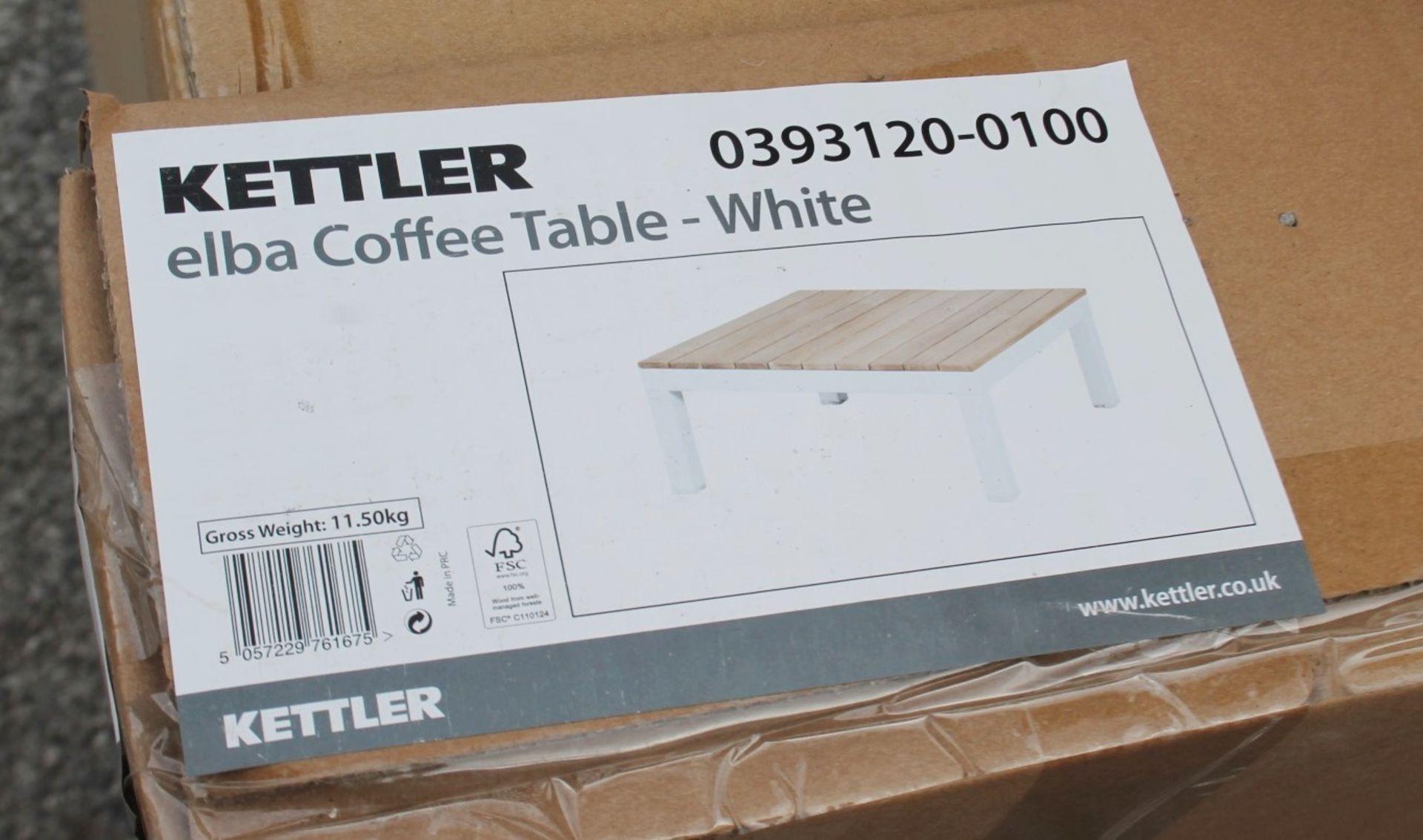 1 x KETTLER 'Elba' Low Lounge Garden Sofa & Teak Topped Table Set - Brand New - RRP £2,148.99 - Image 2 of 5