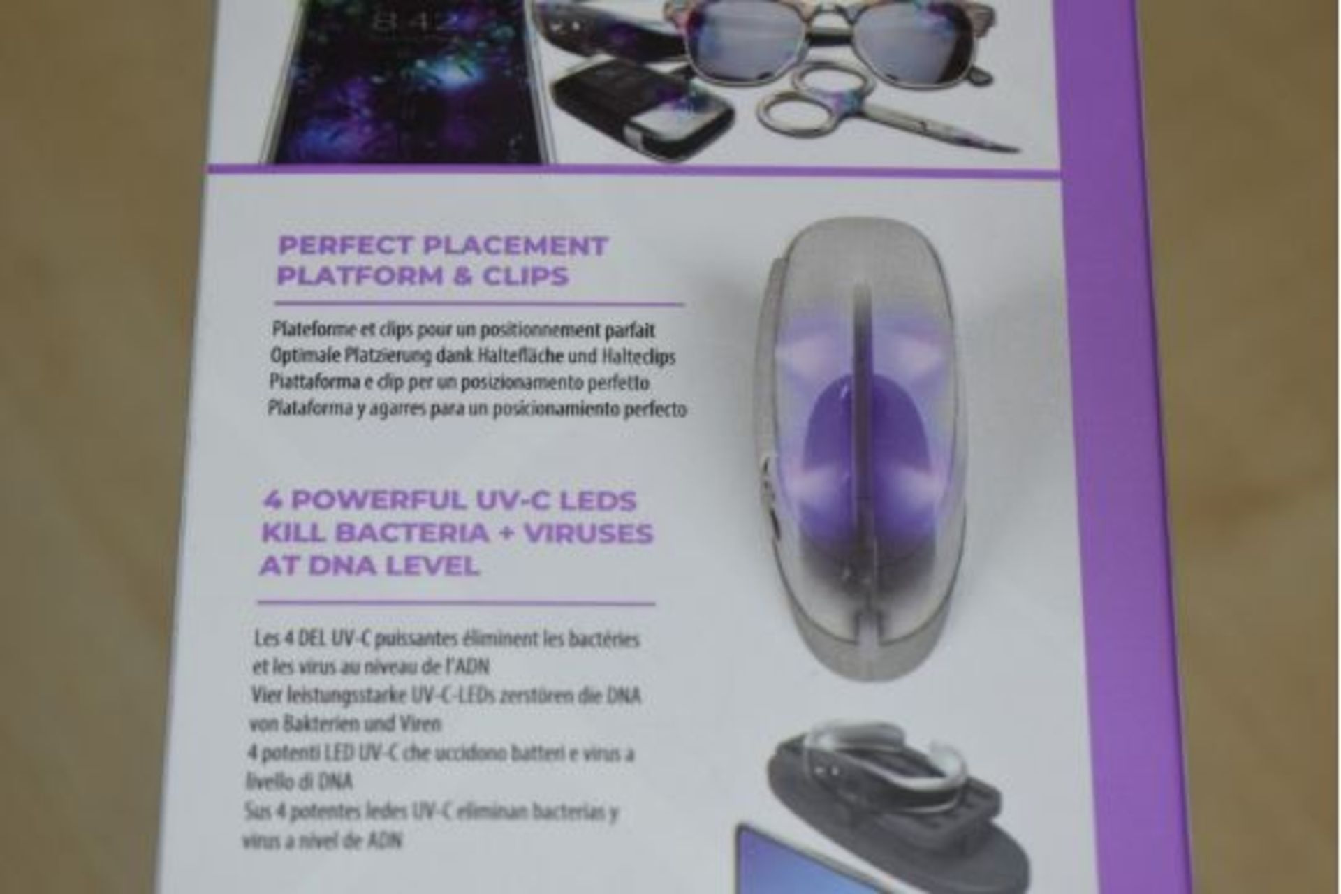 1 x Homedics UV Clean Portable Sanitiser Bag - Kills Upto 99.9% of Bacteria & Viruses in Just 60 - Image 9 of 24