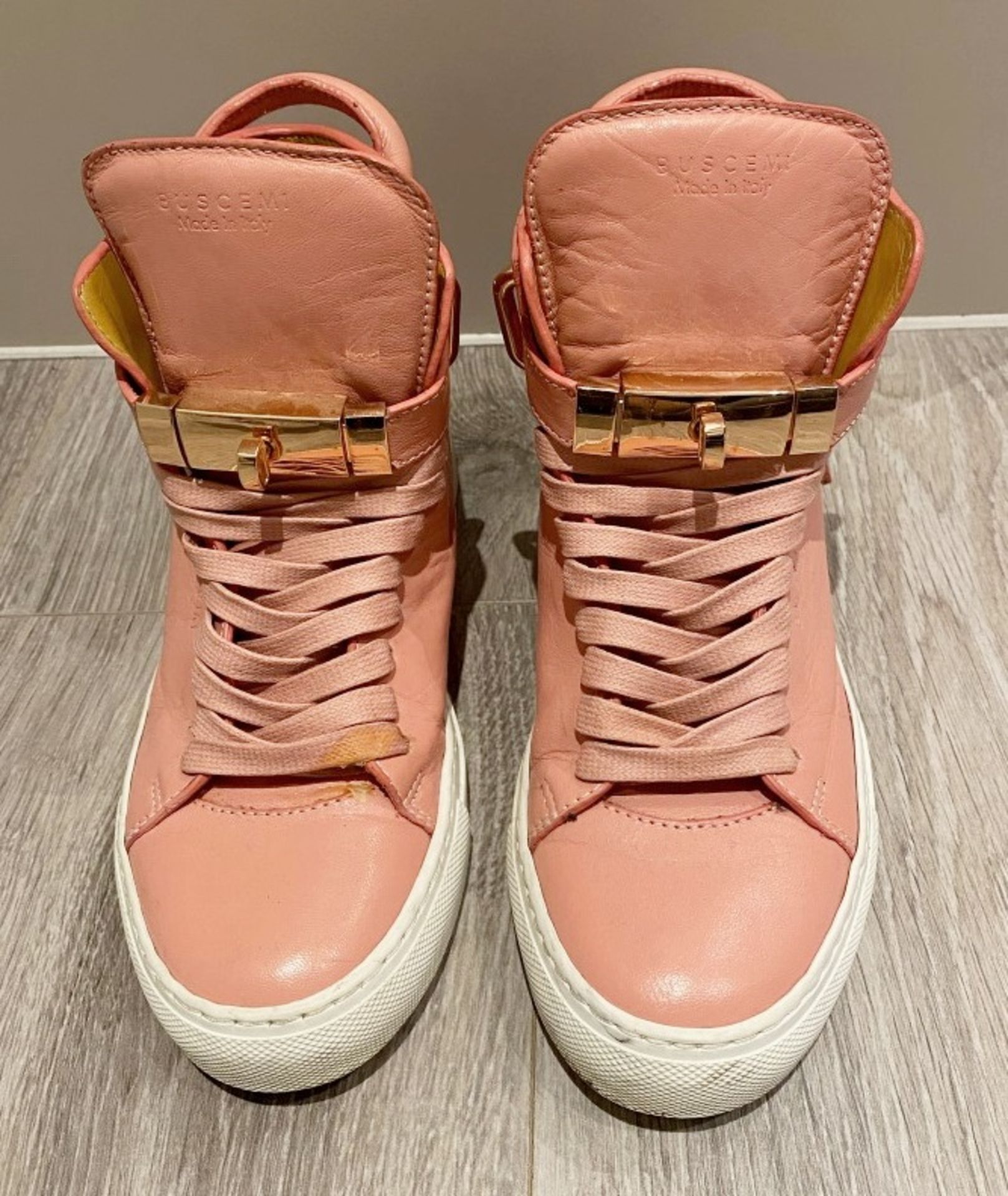 1 x Pair Of Genuine Buscemi Sneakers In Pink - Size: 36 - Preowned in Worn Condition - Ref: LOT22 - - Image 5 of 5