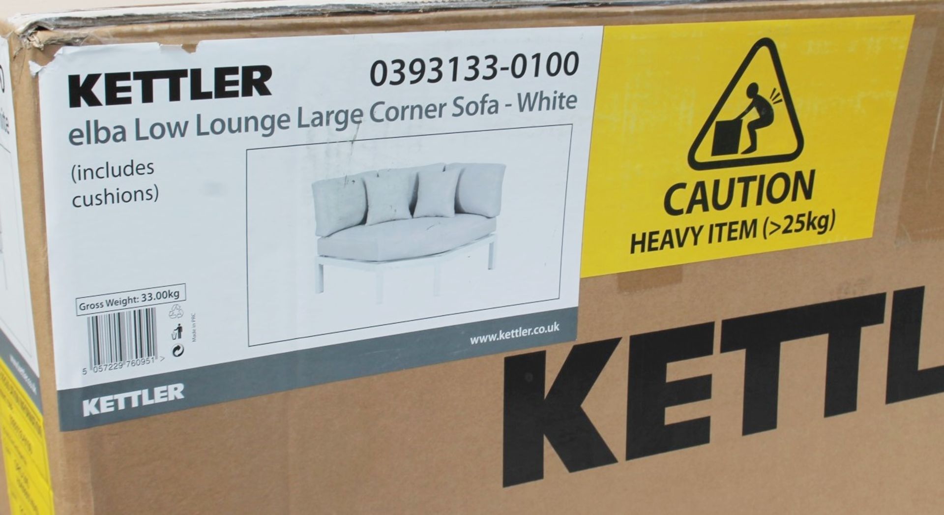 1 x KETTLER 'Elba' Low Lounge Garden Sofa & Teak Topped Table Set - Brand New - RRP £2,148.99 - Image 3 of 5