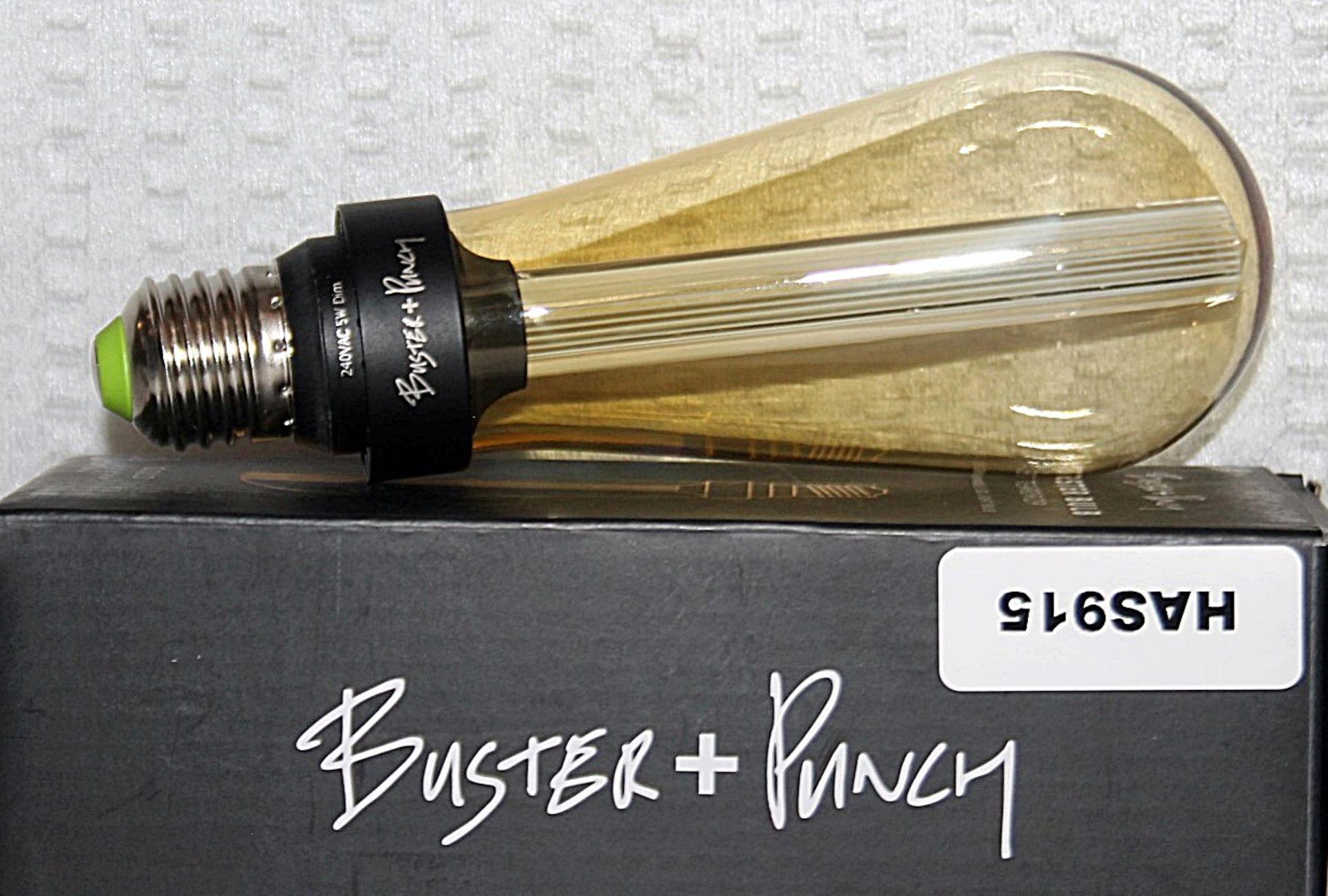 2 x BUSTER + PUNCH Designer Dimmable 'Teardrop' E27 Light Bulbs (Gold) - Total Original Price £69.98 - Image 4 of 10