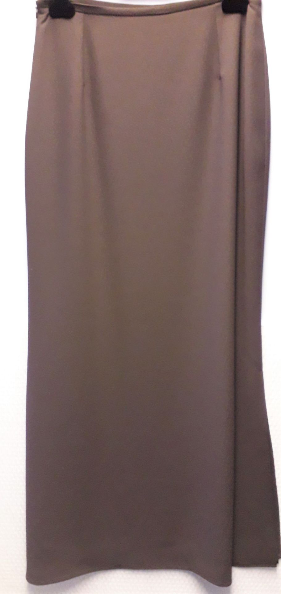 1 x Anne Belin Rich Brown Longer Length Skirt - Size: 16 - Material: 100% Polyester - From a High - Image 3 of 7
