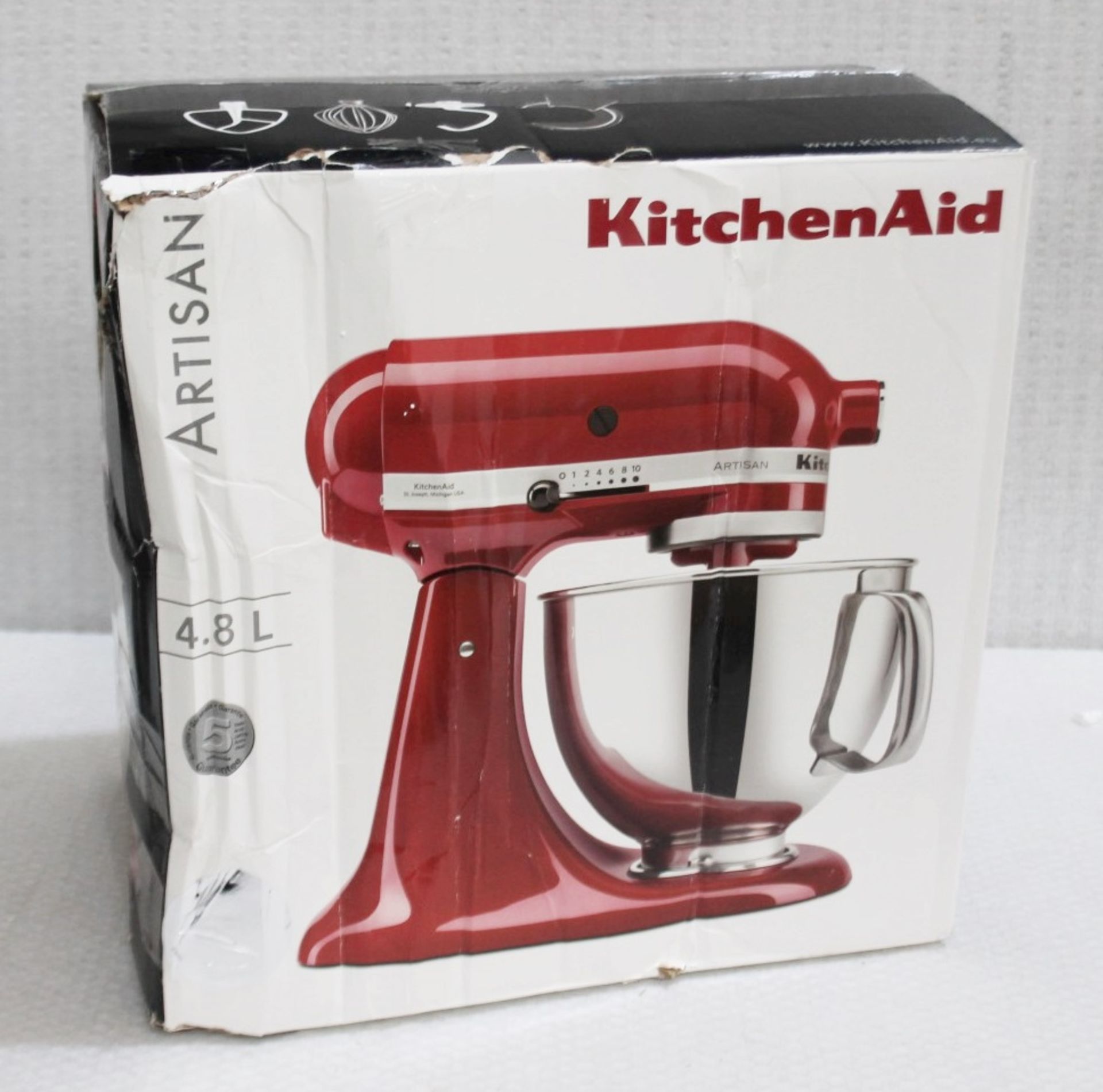 1 x KITCHENAID Artisan Tilt-Head Stand Mixer (4.8L) Original Price £549.00 - Unused Boxed Stock - Image 2 of 11