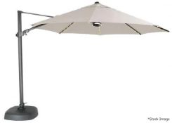 1 x Kettler 3.3m Free Arm Parasol With LED Lights and Bluetooth Speaker - New/Boxed - RRP: £769.99