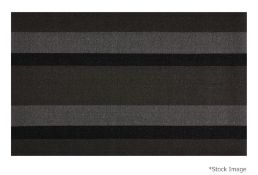 1 x CHILEWICH Bold Stripe Non-Slip Mat In Grey (91cm x 152cm) - Original Price £299.00