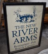 1 x Large Pub Sign - The New River Arms - Dimensions: 93 x 125 cms - Ref: JP917 GITW - CL011 -