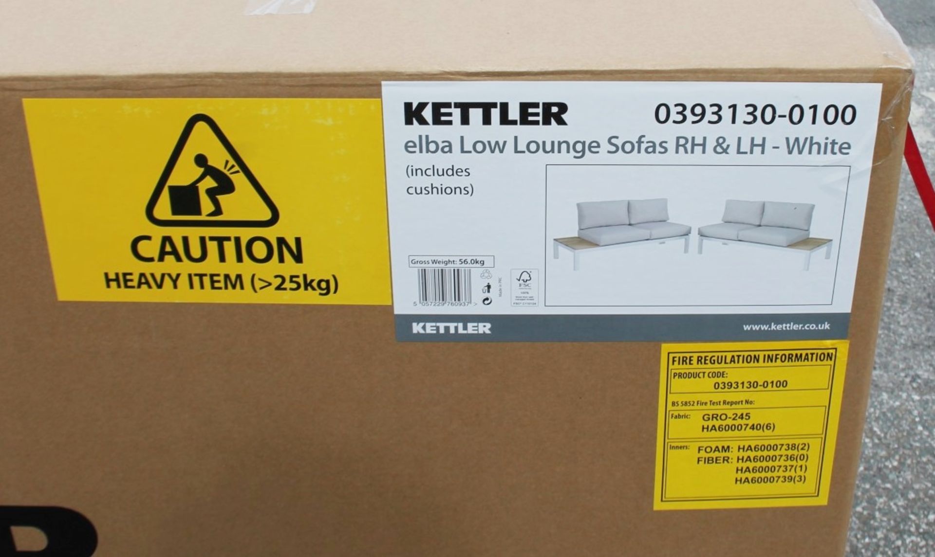 1 x KETTLER 'Elba' Low Lounge Garden Sofa & Teak Topped Table Set - Brand New - RRP £2,148.99 - Image 5 of 5