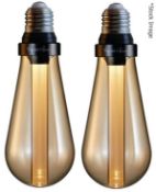 2 x BUSTER + PUNCH Designer Dimmable 'Teardrop' E27 Light Bulbs (Gold) - Total Original Price £69.98