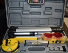 1 x Laser Level Kit By Power Fix - Includes Tripods, Glasses and Carry Case - CL010 - Location: