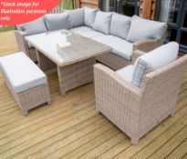 1 x LG OUTDOOR 'Britanny' Outdoor Rectangular Modular Corner Garden Furniture Set - RRP £1,999