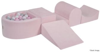 1 x MEOWBABY Premium Soft Foam Play Set with Ball Pit In Pink - Original Price £179.00 - Boxed Stock