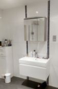 1 x Bathroom Suite Including 160 x 80cm Shower Enclosure With Shower Riser, Towel Radiator