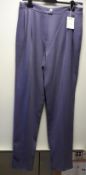 1 x Rochas Paris Purple Heather Wool Trousers - Size: 20 - Material: 100% Wool - From a High End