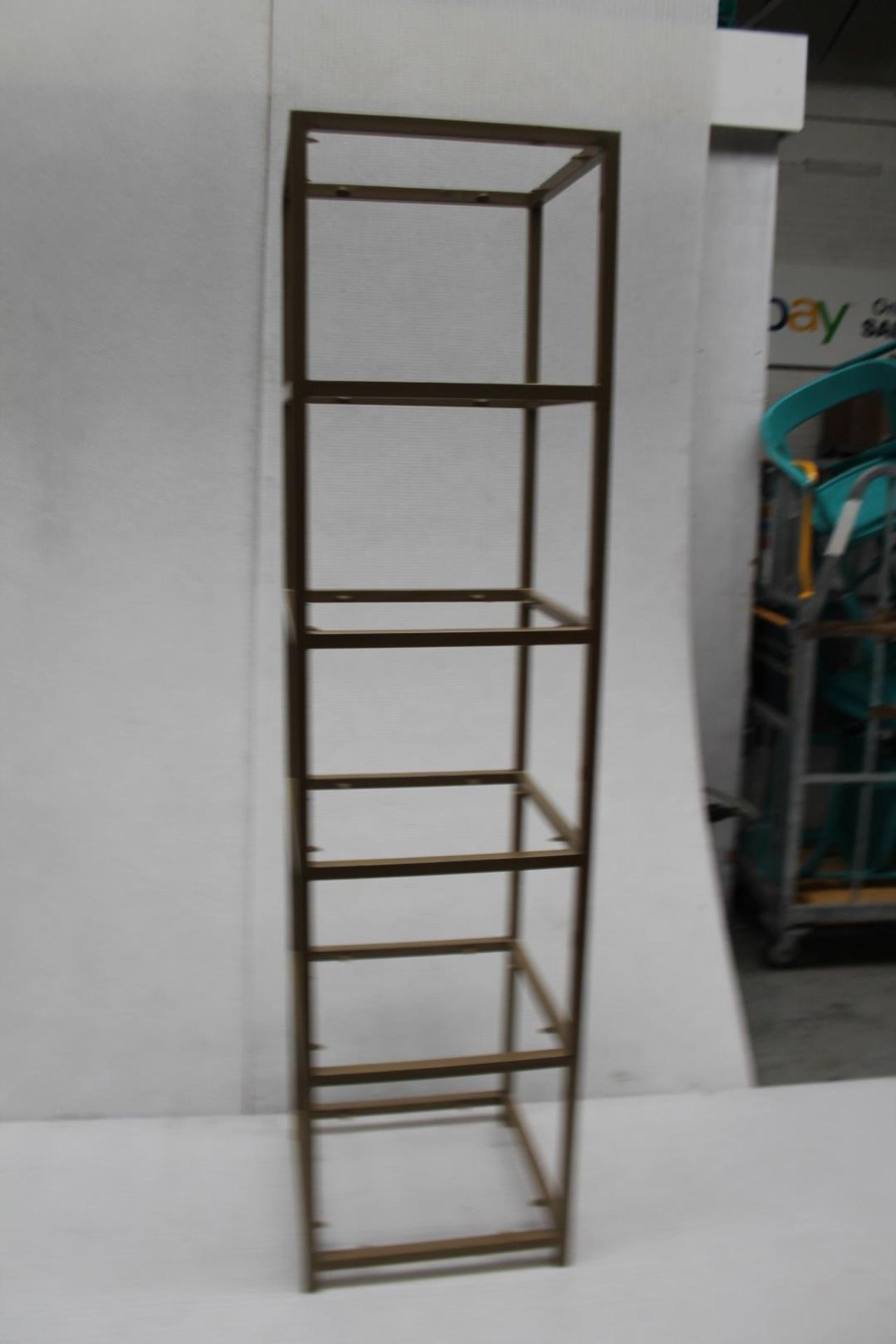 2 x Commercial 2-Metre Tall 5-Tier Shelving Unit In White And Bronze Finish (No Boards) - Ex-Display - Image 5 of 5