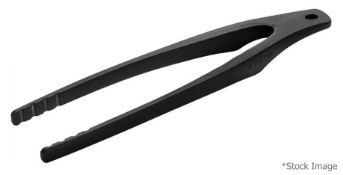 1 x STAUB Black Silicon Tongs 31cm - Unused Carded Stock - Ref: HAS836/APR22/WH2/C5 - CL987 -