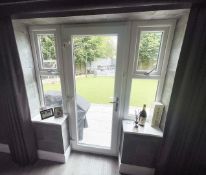 1 x uPVC Patio Door And Side Windows - Includes Keys - CL762 - NO VAT ON THE HAMMER - Location: