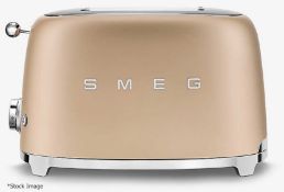 1 x SMEG 50S-Style 2-Slice Toaster In A 'SPECIAL EDITION' Matte Champagne Finish - RRP £189.00