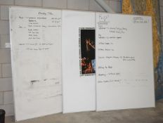 3 x Large Office Whiteboards - Size: 180 x 120 cms