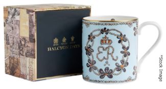 1 x HALCYON DAYS 'Castle Of Mey' Fine Bone China Mug - Made in England - Unused Boxed Stock