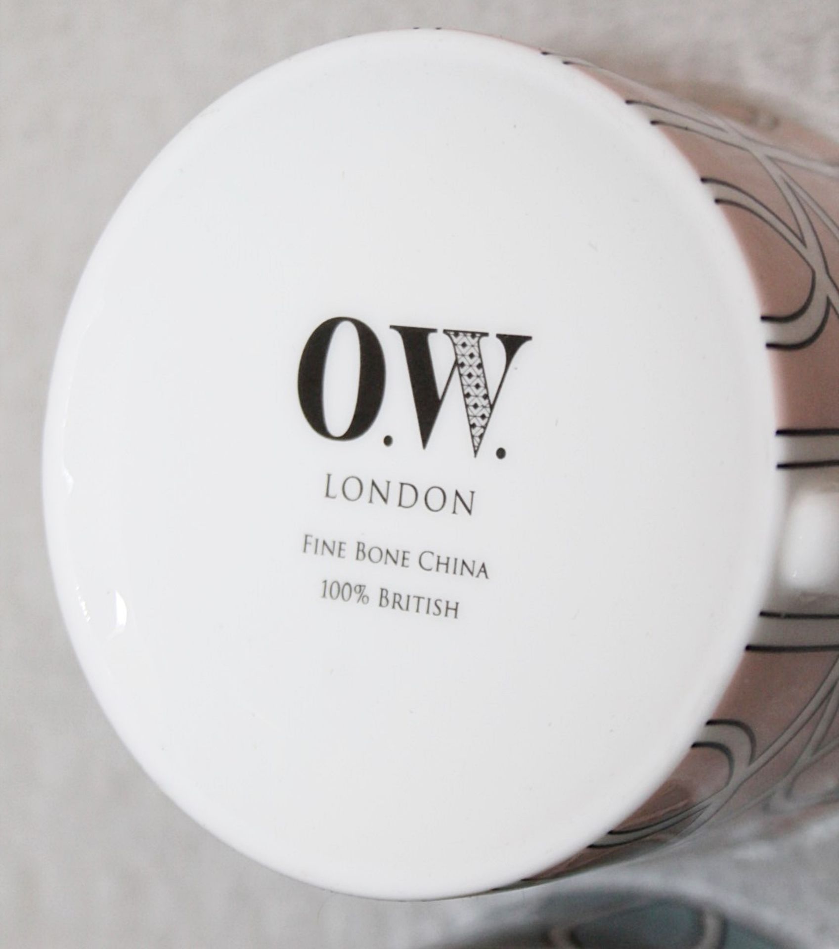 2 x O.W.LONDON 'Loop' Designer Fine Bone China Teacups - British Made - Image 4 of 4