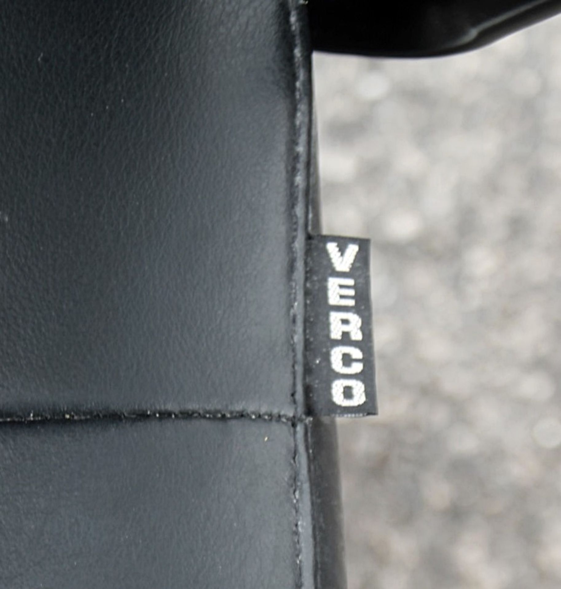 1 x VERCO Branded Gas Lift Swivel Chair Upholstered In A Black Faux Leather - Removed From An - Image 2 of 5