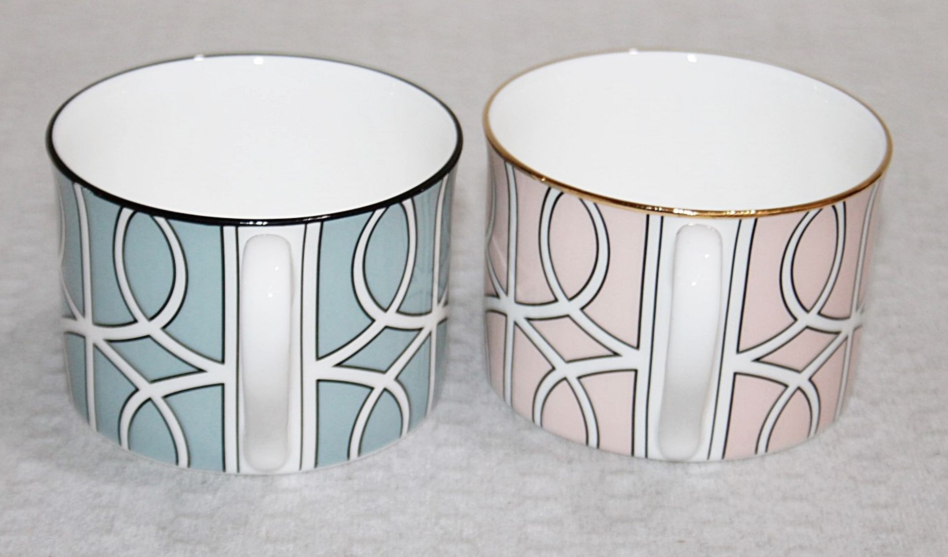 2 x O.W.LONDON 'Loop' Designer Fine Bone China Teacups - British Made - Image 2 of 4