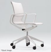 1 x VITRA Albert Meda 'Physix' Designer Office Chair In White - Ex-Display - Original Price £902.00