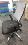1 x Office Chair With Grey Mesh Back - To Be Removed From An Executive Office Environment -