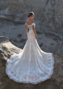 1 x Dando London 'Spirit' Designer All Over Lace Mermaid-style Wedding Dress - UK 12 - RRP £1,817