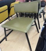 2 x Green Reception Chairs - To Be Removed From An Executive Office Environment - CL748 -
