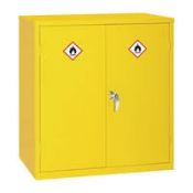 1 x Two Door Chemical Storage Cabinet in Yellow