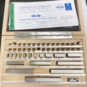 1 x Gauge Block Set - 47 Blocks With Case and Certificate of Cablibration - Set Number: 181065