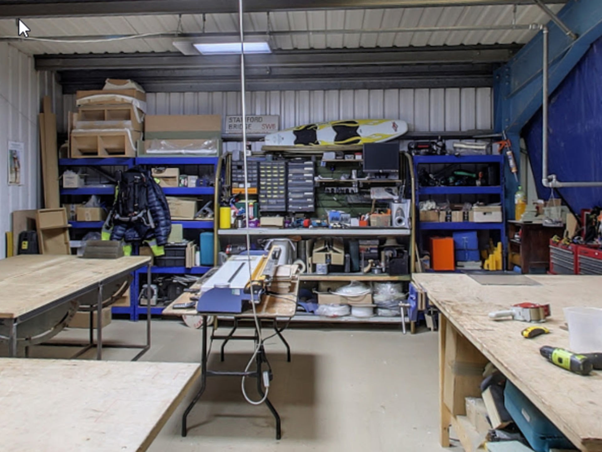 1 x Large Testing Bench With Back Wall, Power Points & Storage Drawer Units - Contents Not Included - Image 2 of 3