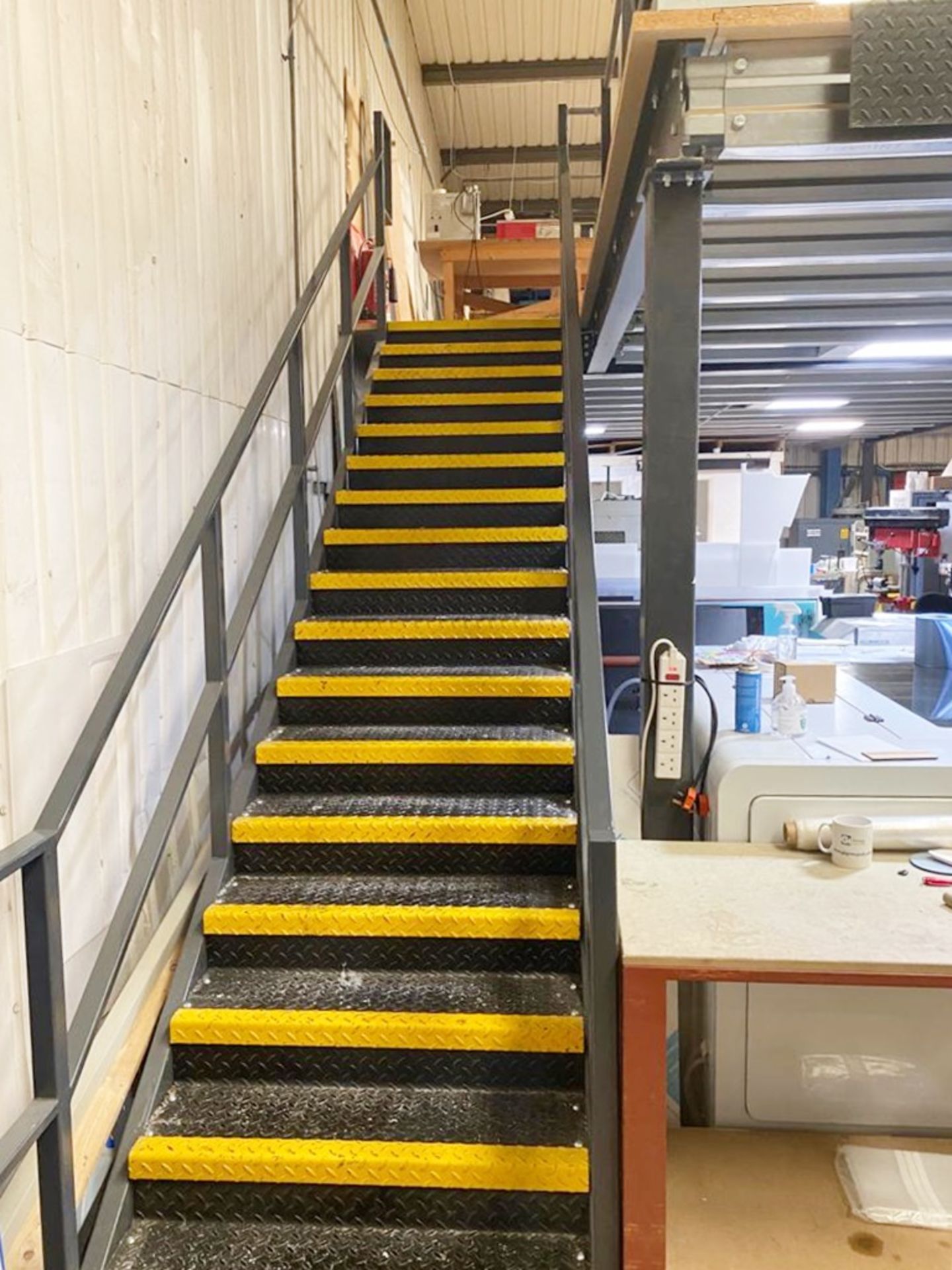 1 x Warehouse Mezzanine Floor - Includes Stairs, Guard Rails, Lighting and a Pallet Gate - Image 2 of 16