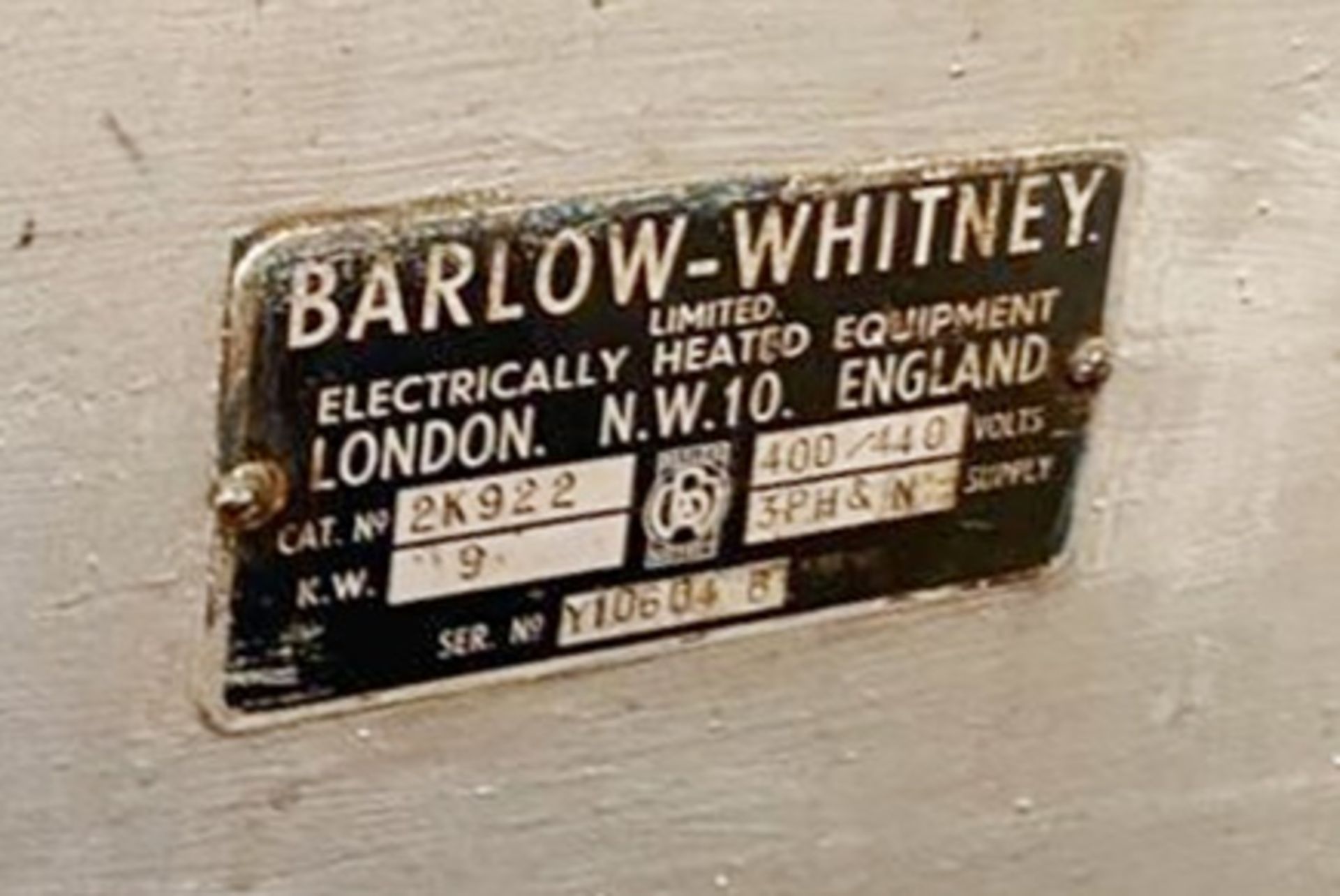 1 x Barlow-Whitney 3 Phase Industrial Oven For Baking, Curing and Drying - Model Number: 2K922 - Image 3 of 4