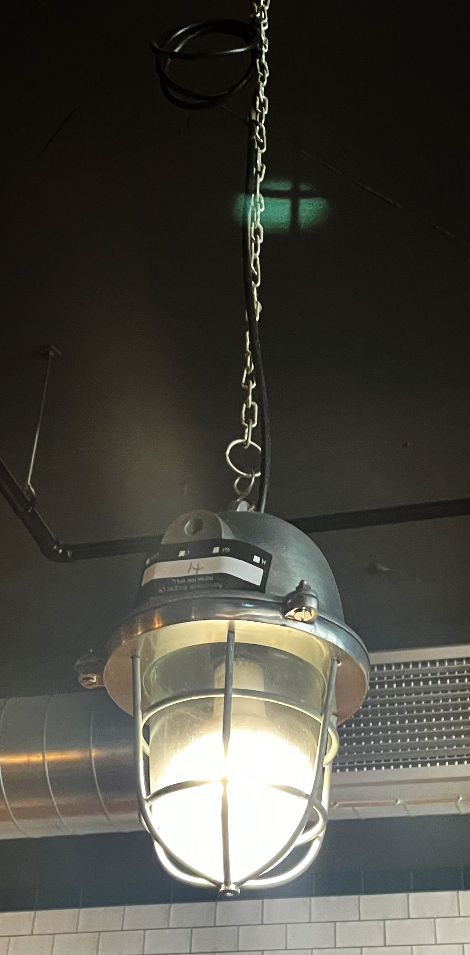 6 x Industrial Style Bulkhead Ceiling Light Pendants - Size: 30 x 120 cms - Suspended Size Unknown - Image 4 of 5