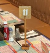 Approx 70 x Wooden Table Numbers For Restaurants, Cafes, Hotels