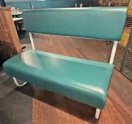 2 x Freestanding Restaurant Seating Benches With Commercial Grade Faux Leather Seat & Back Cushions