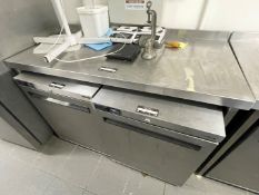 1 x Stainless Steel Prep Table With Upstand
