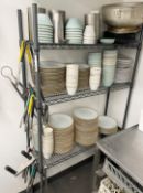 1 x Storage Shelf With Contents - Includes Plates, Bowls, Utensils & More - Includes Over 200 Items