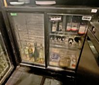 1 x Rhino Backbar Bottle Cooler With Sliding Doors