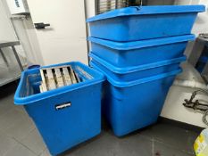 5 x Mobile Storage Containers on Castors - Size: H68 x 65 x 60 cms